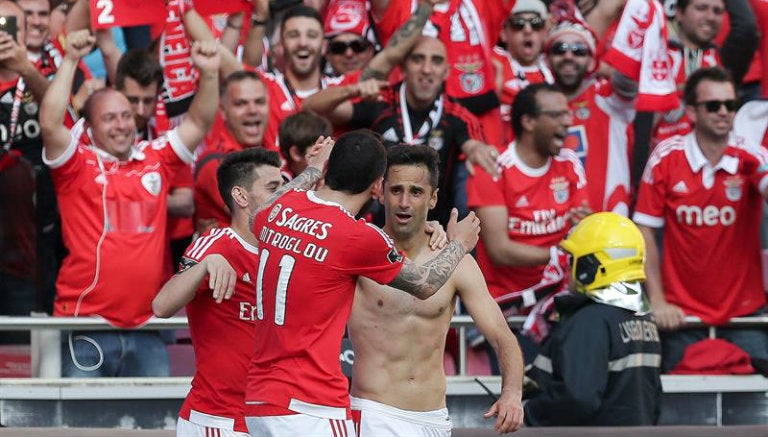 Así celebraron los futbolistas del Benfica