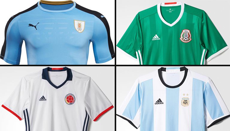 Algunos de los jerseys de la CA 2016