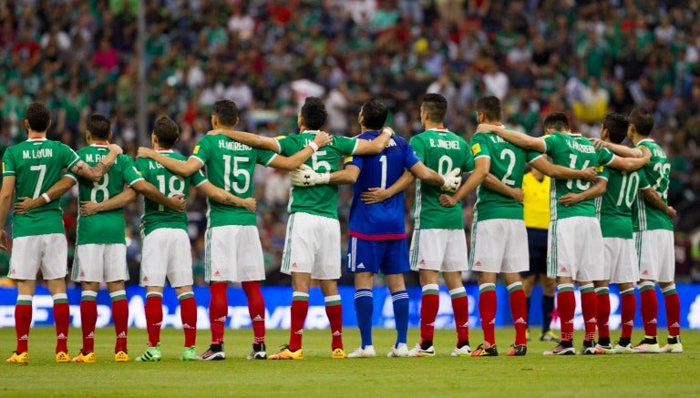 Jugadores del Tri, antes de un partido