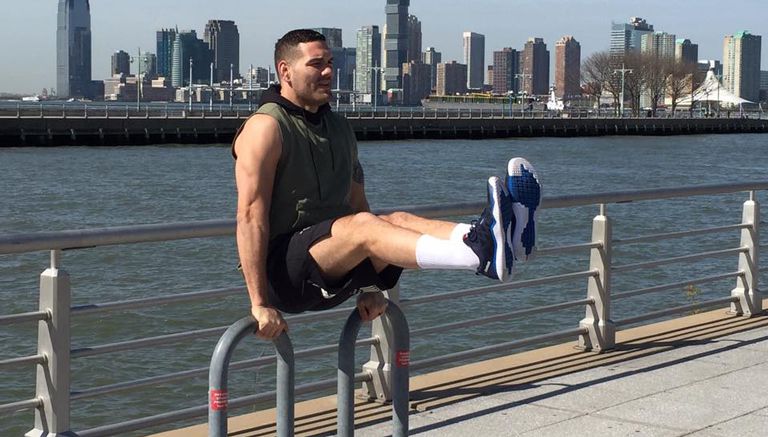 Chris Weidman, en un entrenamiento