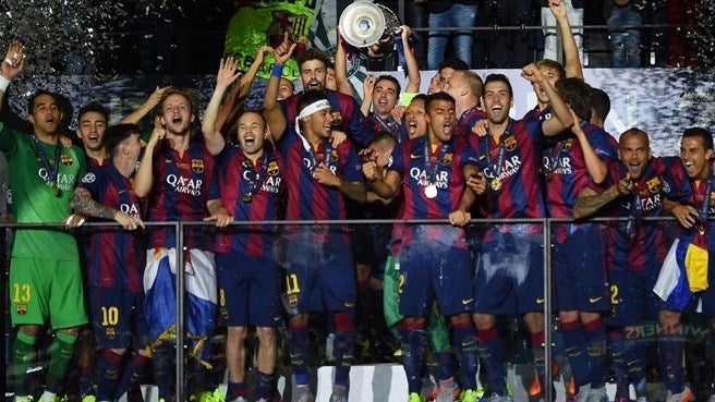 Barcelona festeja título en Champions 2014-15