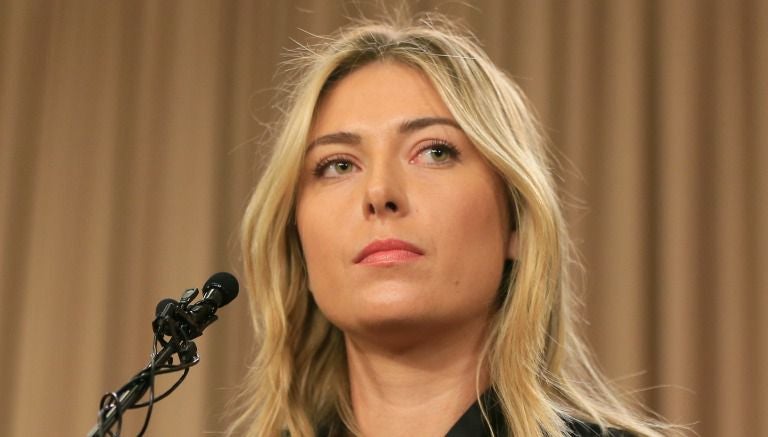 Maria Sharapova en la conferencia donde anunció su positivo en dopaje