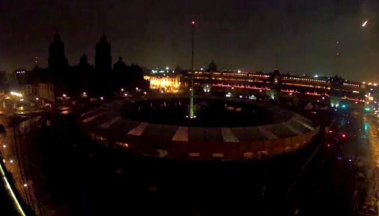 El meteorito visto desde la Ciudad de México