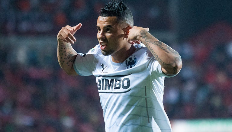 Cardona celebra su gol con Monterrey