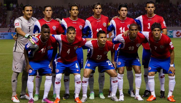 El once titular de Costa Rica, previo a un cotejo