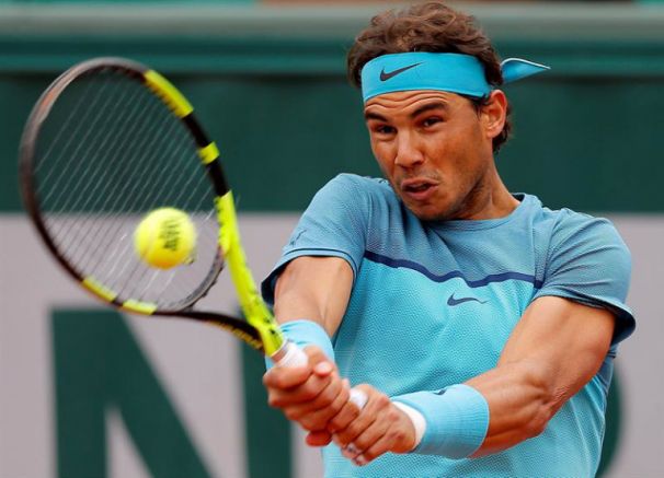 Nadal en el debut del Roland Garros