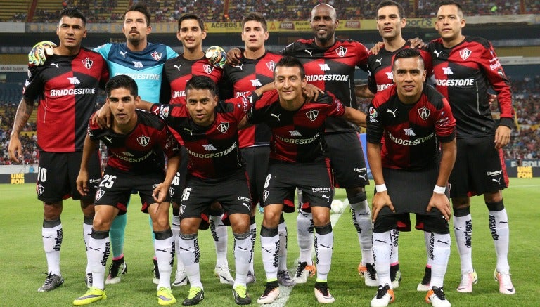 El 11 inicial del Atlas previo a un partido