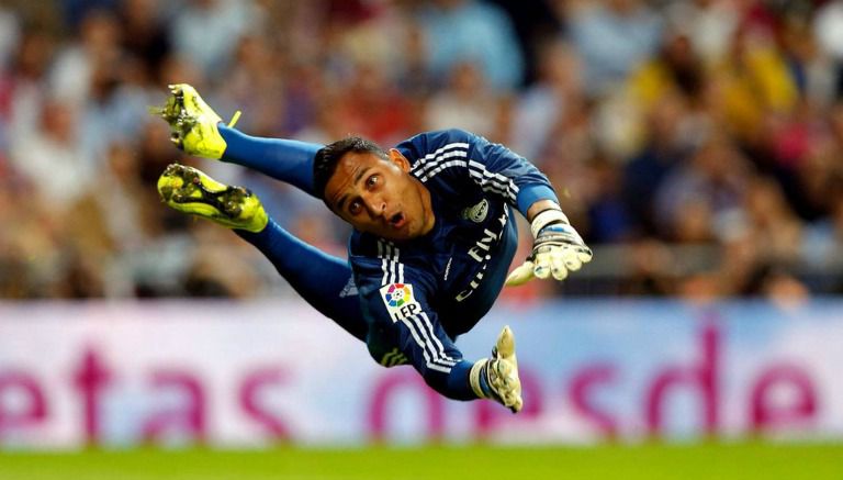 Keylor Navas en un partido del Real Madrid