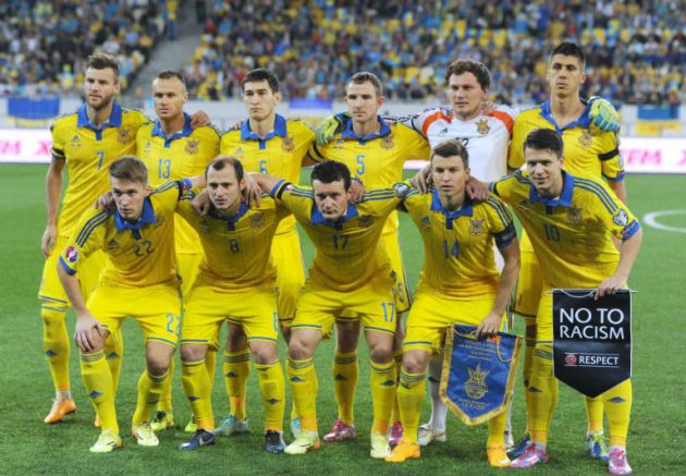 Selección ucraniana previo a partido de Eliminatorias