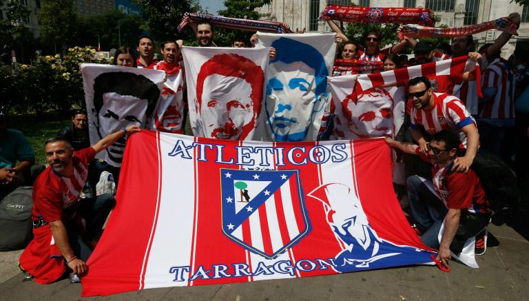 Aficionados del Atleti en Milán