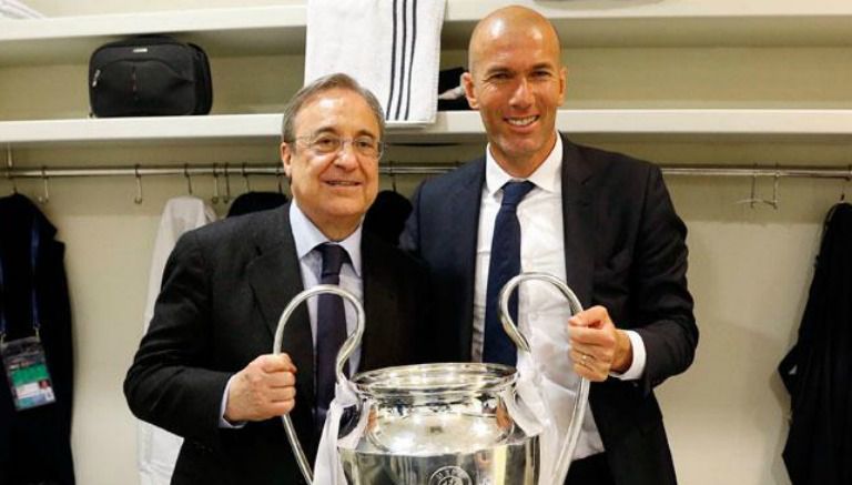 Florentino y Zidane posan con la Champions