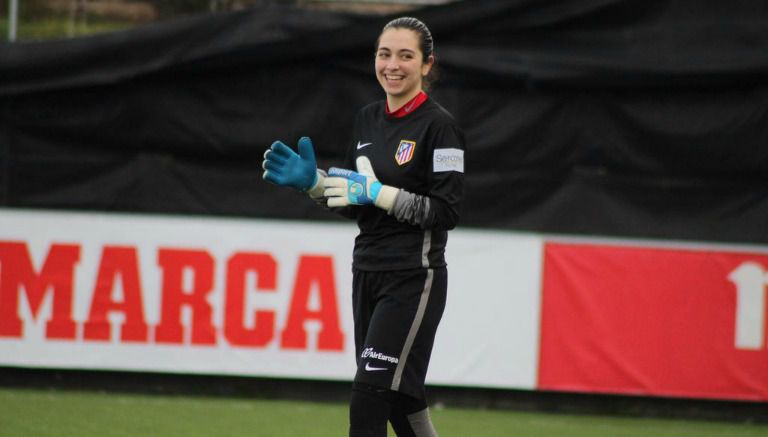 Sara Ezquerro durante un partido con el Atleti