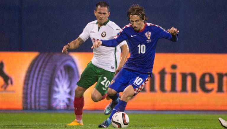 Luka Modric, durante un partido de Croacia por Eliminatorias para la Euro