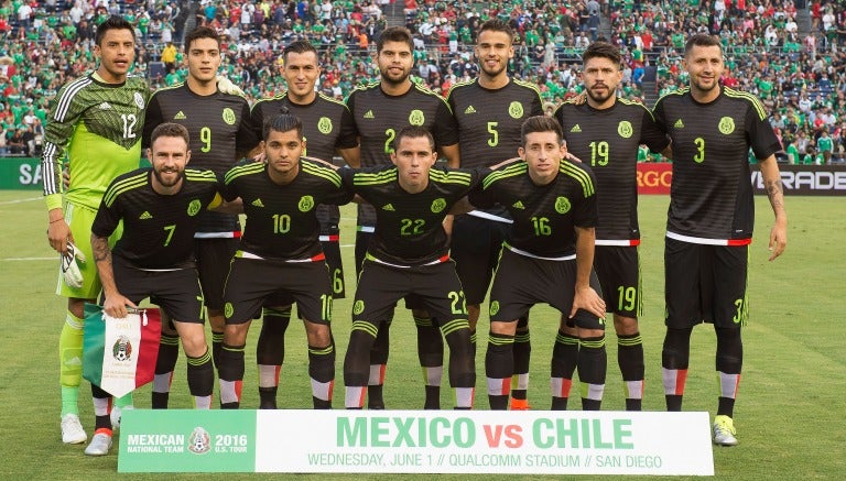 Jugadores del Tri, antes del duelo contra Chile