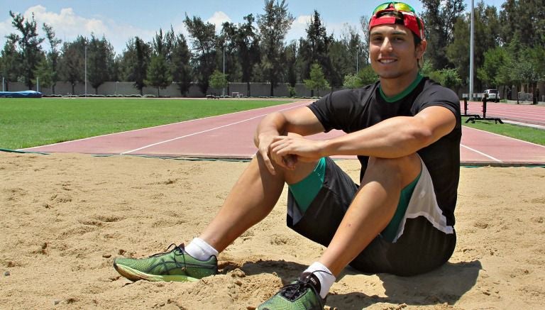 Luis Rivera en uno de sus entrenamientos