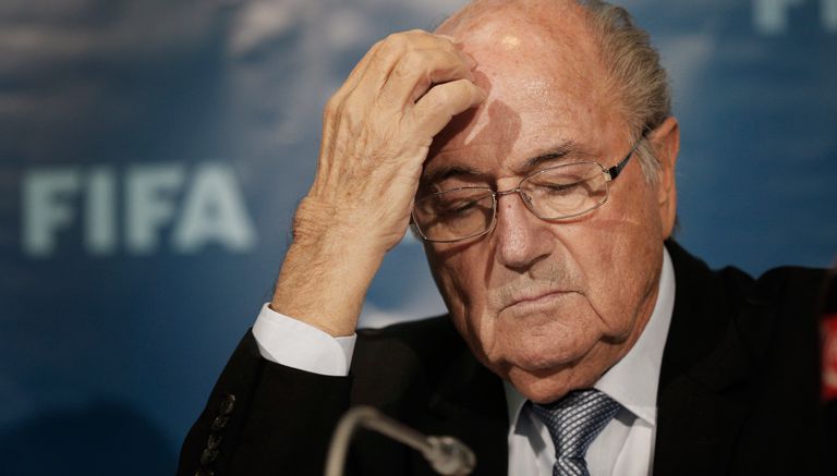 Joseph Blatter, en conferencia como preisdente de la FIFA