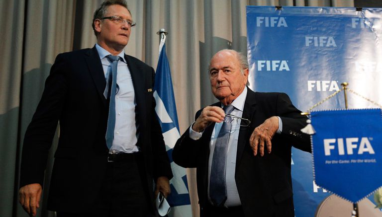 Blatter y Valcke, en su etapa como funcionarios de FIFA