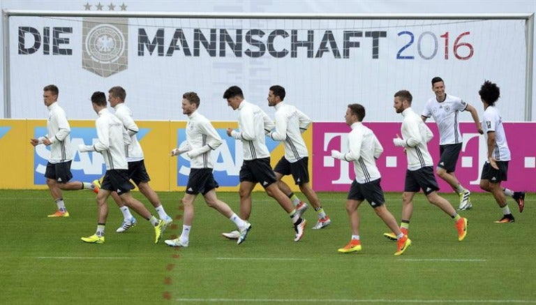 Selección de Alemania en un entrenamiento