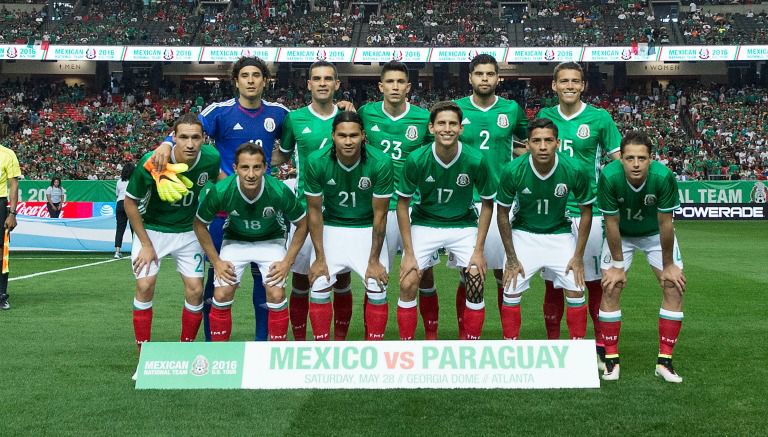 La Selección Mexicana previo a un partido