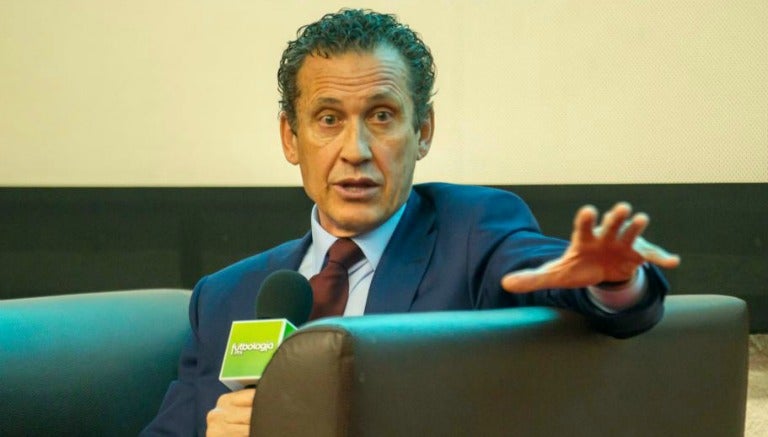 Jorge Valdano durante la conferencia de prensa en la presentación de su último libro