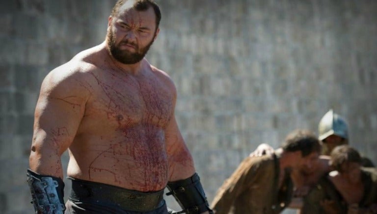 El actor islandés, Halfur Björnsson, representando al personaje de 'La Montaña'