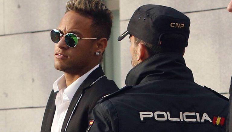 Neymar, en una visita al Juzgado español