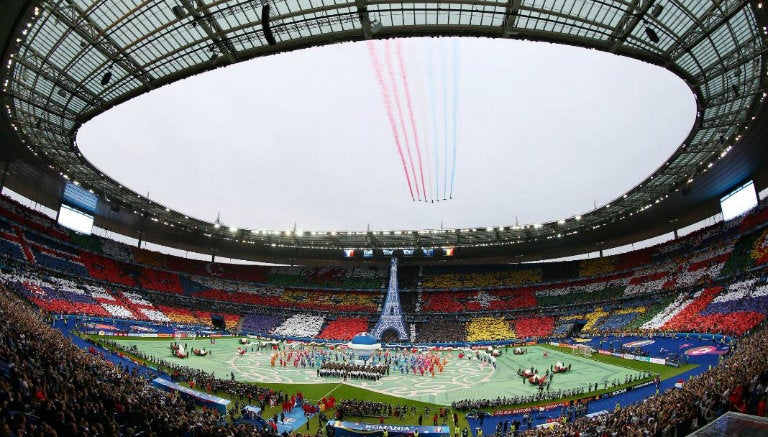 Así lució el Stade de France previo al arranque del juego