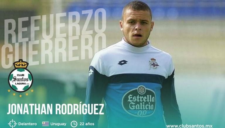 Llamado de Santos Laguna anunciando a su nuevo refuerzo