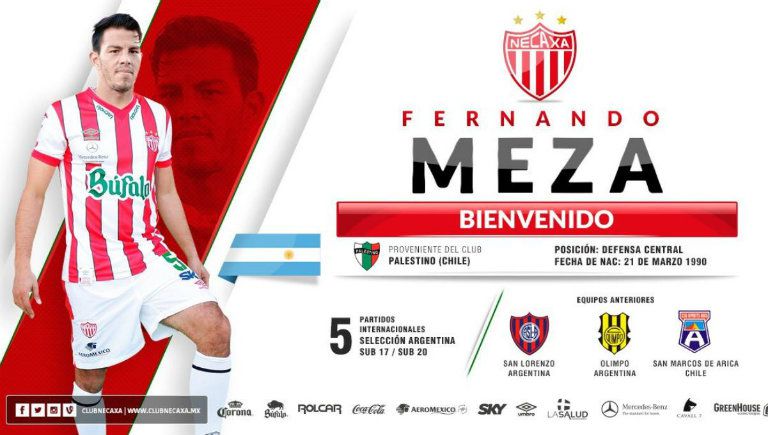 Fernando Meza, nuevo refuerzo de Necaxa