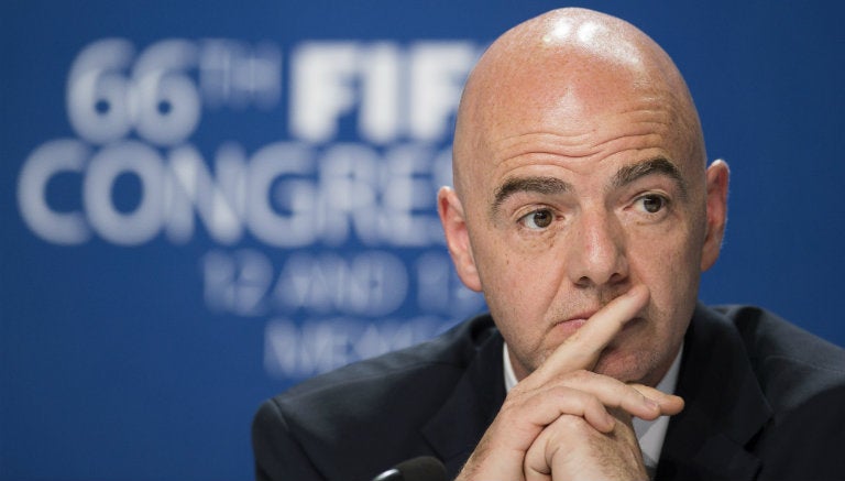 Infantino, durante Congreso de FIFA