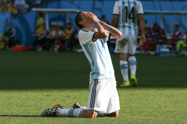 Di María se lamenta en juego de Mundial de Brasil 2014