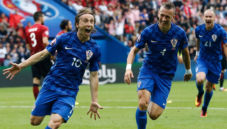 Modric grita el gran gol con el que adelantó a Croacia