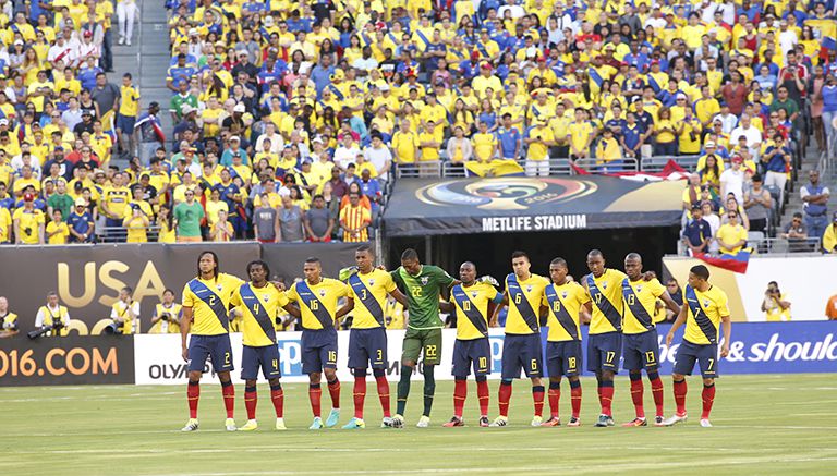 El equipo de Ecuador, en la cancha del MetLife