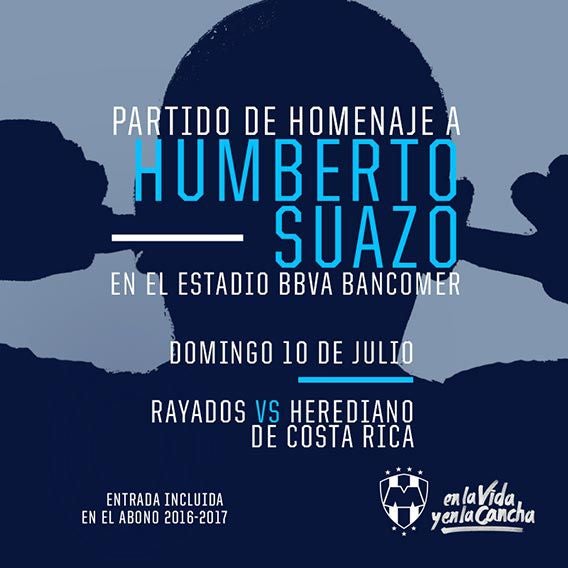 El póster que promociona el partido de Suazo