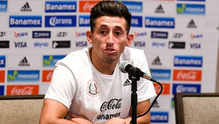 Héctor Herrera, en conferencia de prensa