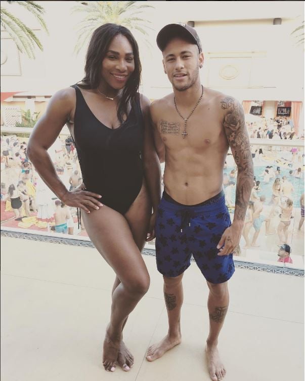 Serena Williams y Neymar coincidieron en la fiesta