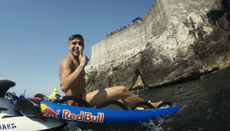 Paredes, durante un evento de Red Bull