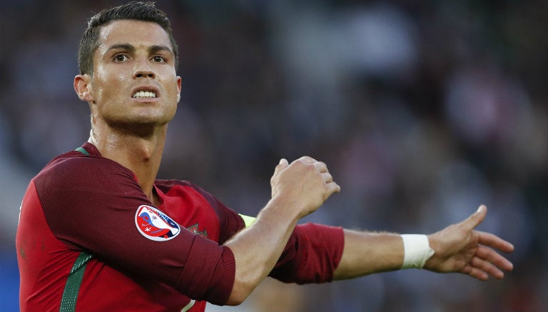 Cristiano Ronaldo, en partido contra Austria