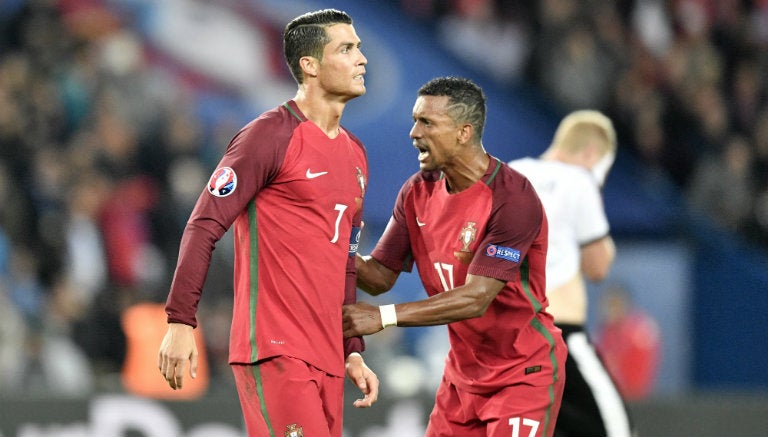 Cristiano, molesto en partido contra Austria