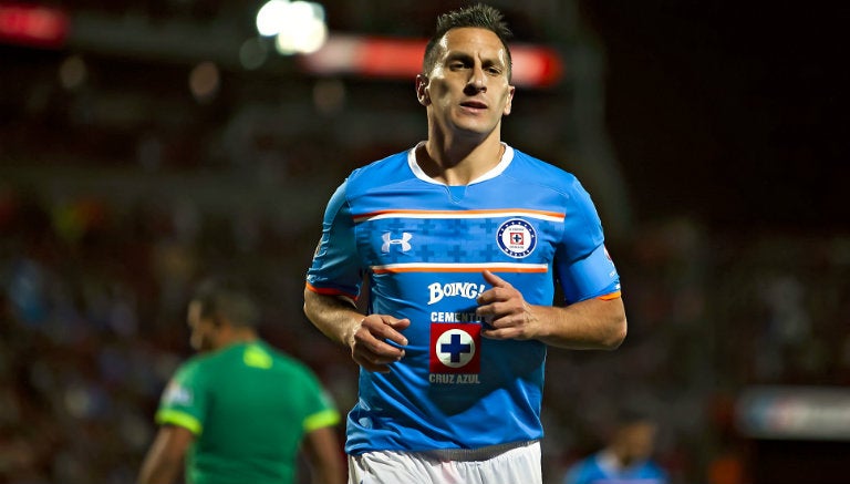 Christian Giménez, durante partido de Cruz Azul en Tijuana