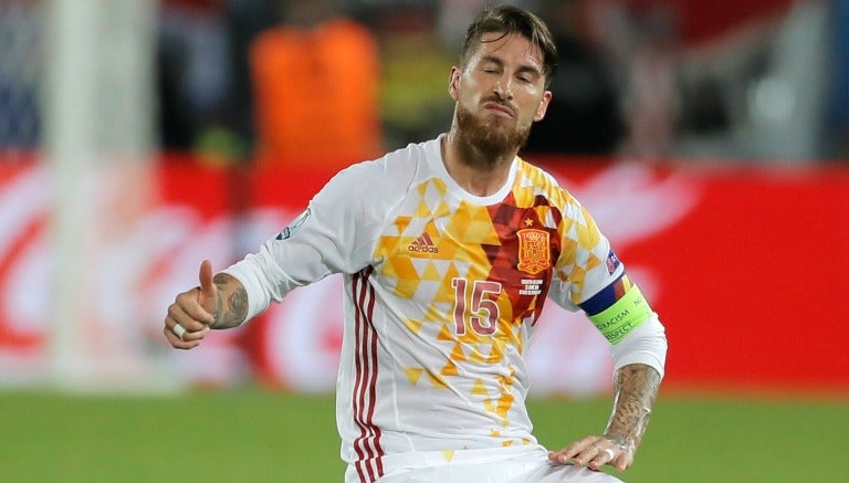 Ramos, durante el partido contra Croacia