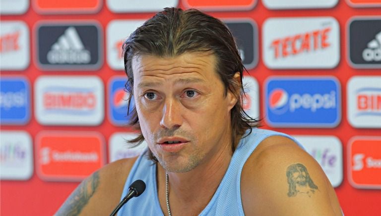 Matías Almeyda, durante una conferencia de prensa, previo al A2016