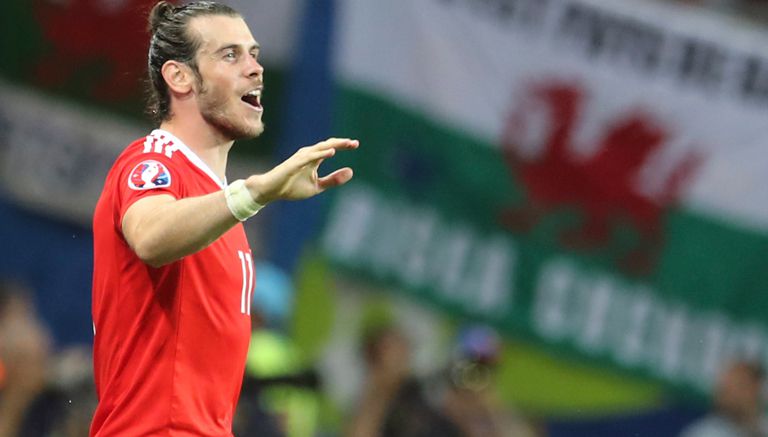 Gareth Bale, durante un juego de Gales en la Euro