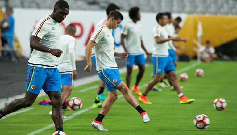 James en entrenamiento de Colombia en CA