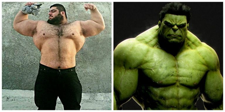 Hulk Iraní posa en una foto