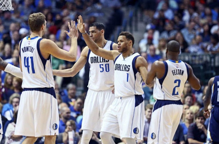 Mavericks de Dallas en partido de NBA