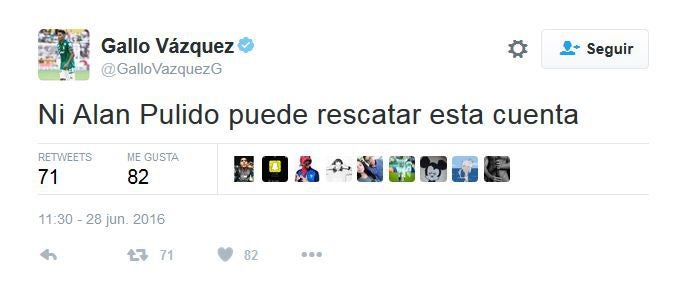 Tampoco Alan Pulido pudo salvarse de las burlas de la cuenta del futbolista