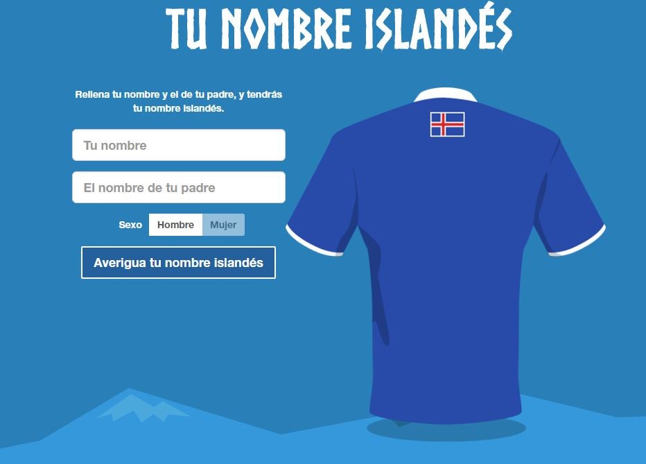 Programa para descubrir tu nombre islandés