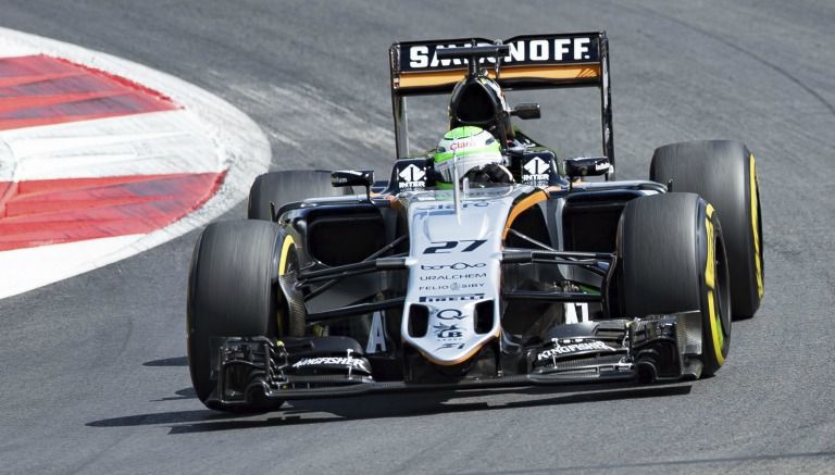 Sergio Pérez, durante las pruebas del GP de Austria