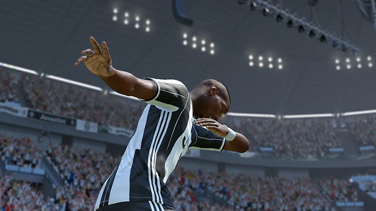 Paul Pogba, realizando su clásico festejo en el FIFA 17